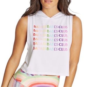 NWT Wildfox Babes Club Crop Hoodie in White Large